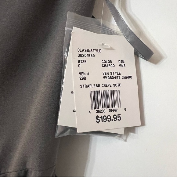 White by Vera Wang Elegant Gray Evening Gown:NWT - Picture 5 of 6